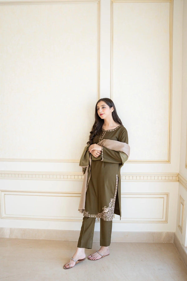 DHANAK 3 PIECE EMBRIODED