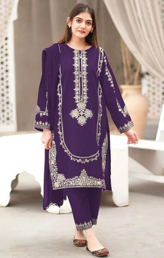 DHANAK 2 PIECE EMBRIODED