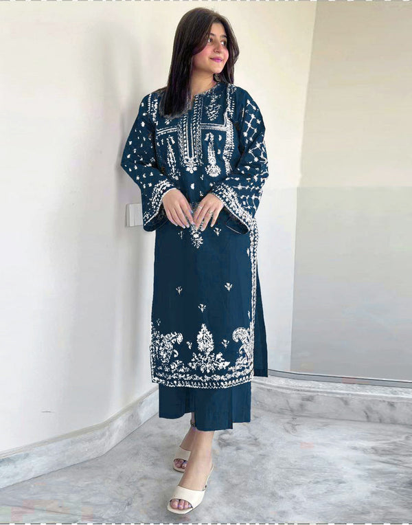 DHANAK 2 PIECE EMBRIODED